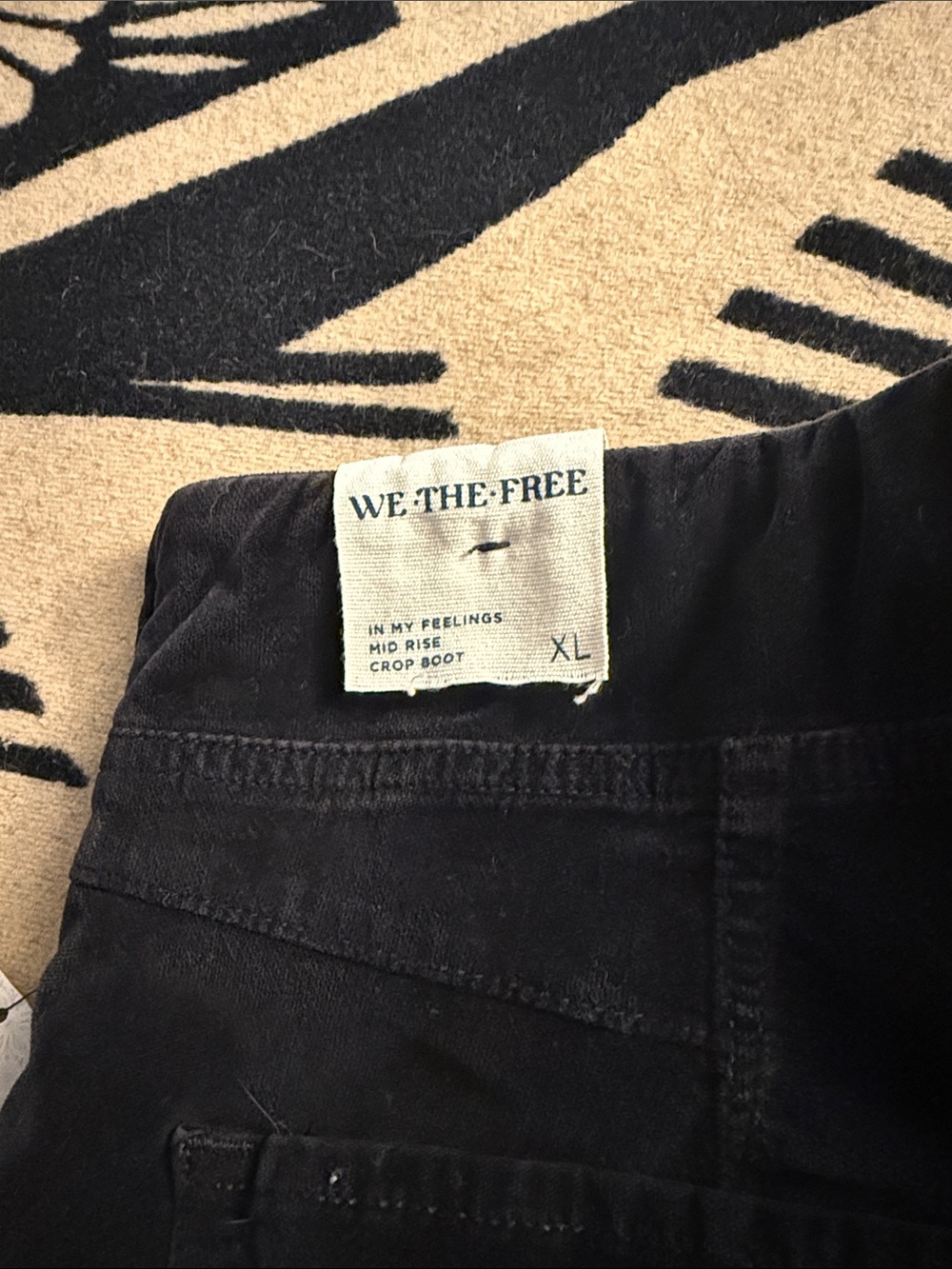 We The Free Black Mid-Rise Crop Boot Jeans - Classic Black Denim